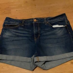 Blue jean shorts